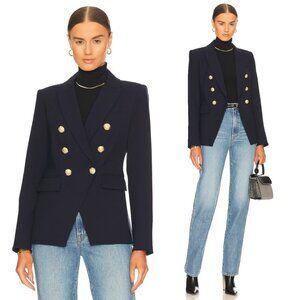 NWT Veronica Beard Miller Blazer Dickey Jacket in Navy Blue Size 24 Lightweight